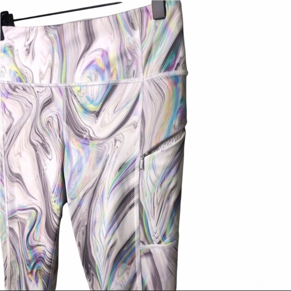 Athleta Contender Opal Capri Powerlift Leggings Size XS Pastel Pattern - Picture 6 of 12